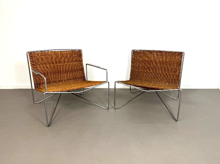 Mid-Century modern steel lounge chairs by Lucien Engels for Gelderland, 1964