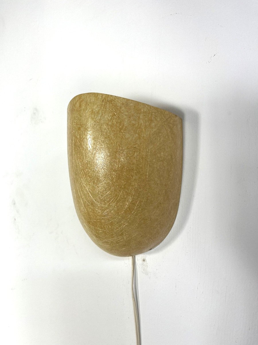 Mid-century fiberglass wall light by Louis Kalff for Philips, 1950s