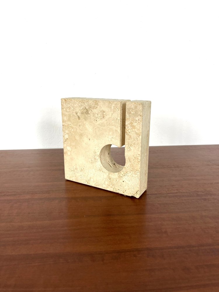 Mid-Century travertine bookend for Fratelli Mannelli, Italy 1970s