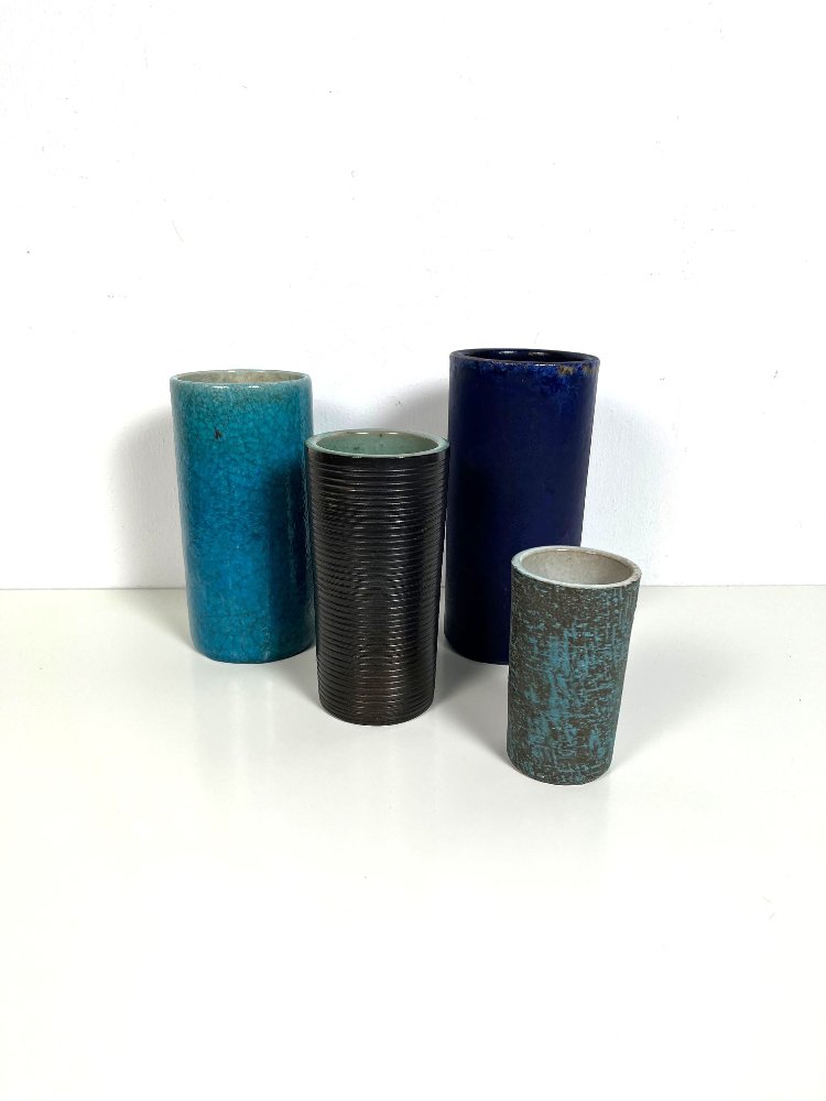 Collection of 4 ceramic Dutch design vases by Pieter Groeneveldt, 1960s