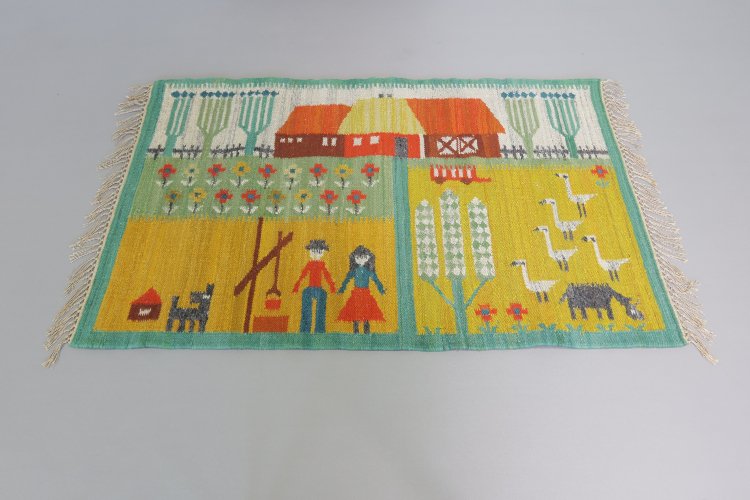 Polish handwoven Gibek gobelin/tapestry 1960s - M. Janowska