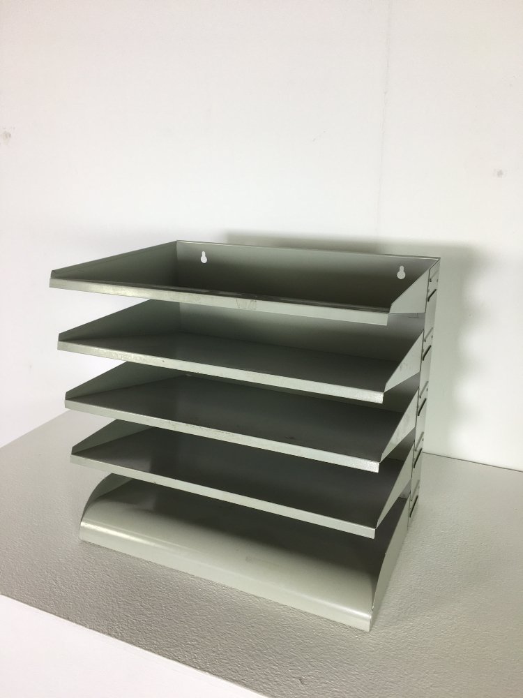 Industrial vintage metal mail organizer 1960s