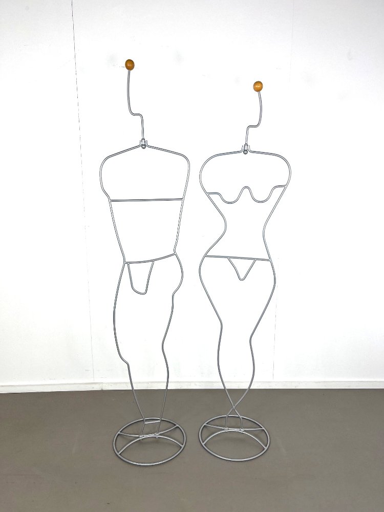20th Century steel wire HÄPEN valet stands by Ehlén Johansson for IKEA 1988