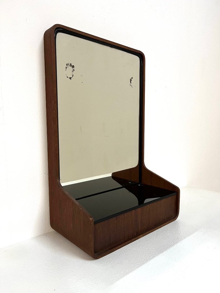  Mid-Century modern teak Euroika mirror by Friso Kramer for Auping 1963