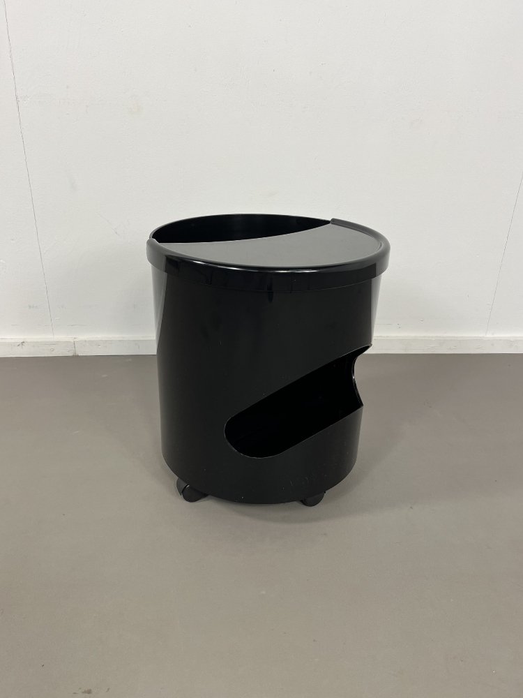 Black Space-age ABS Robo container by Joe Colombo