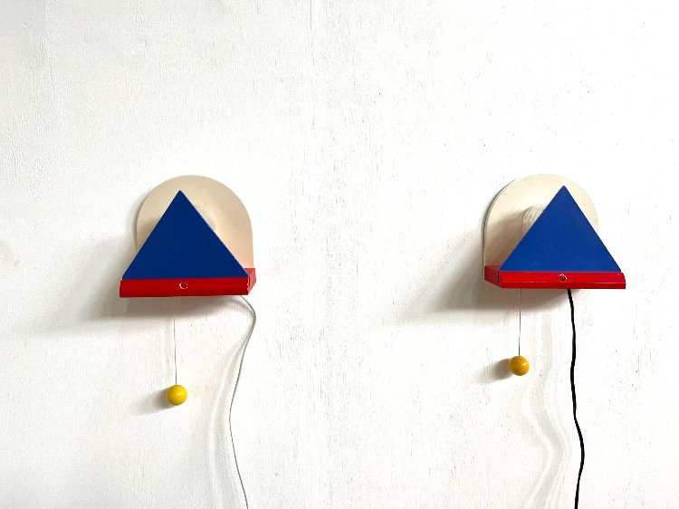 Vintage Postmodern Stoja wall lights by Ikea 1987