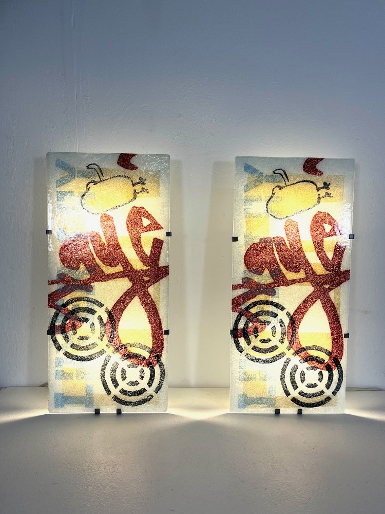 20th-Century glass GYLLEN wall lights by Julia Treutiger for Ikea 1990s