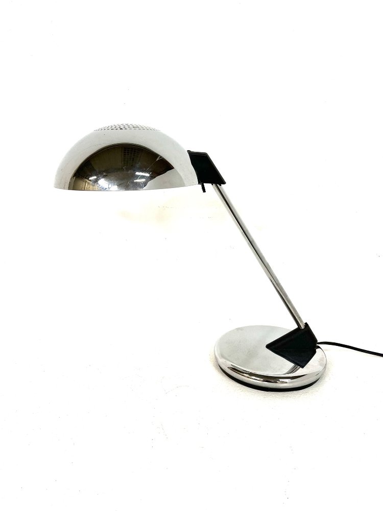 Space-age chromed Italian desk lamp 1970s