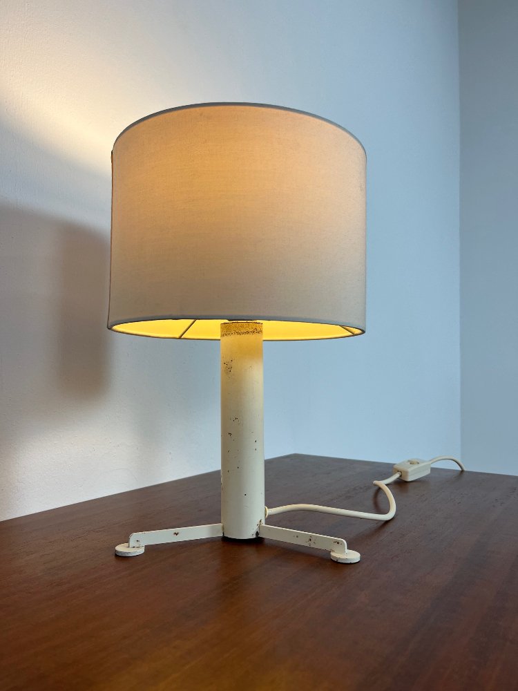 Mid-Century French modernist metal table lamp on a tripod base 1960s