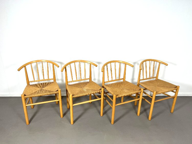 20th Century beech dining chairs by Nordisk Denmark 1990s