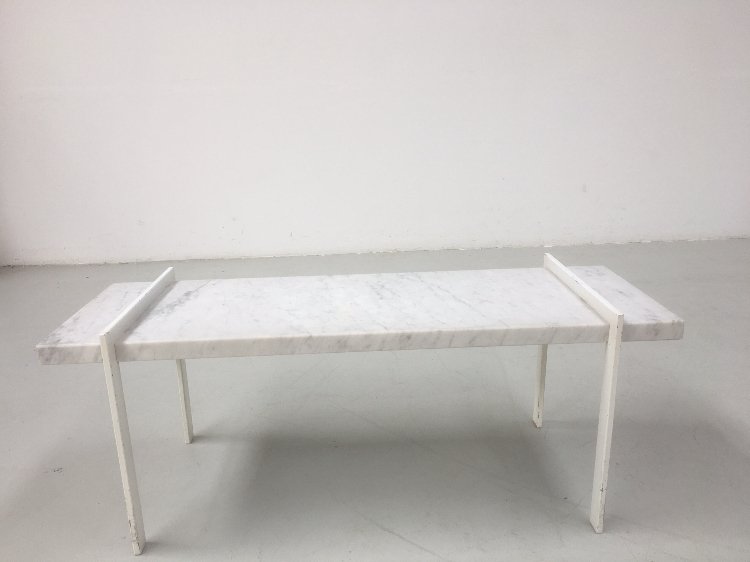 Mid-Century modern carrera marble coffee table 1960s